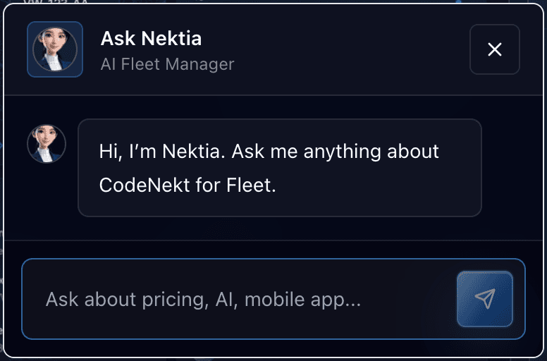 Mockup de chat assistant IA